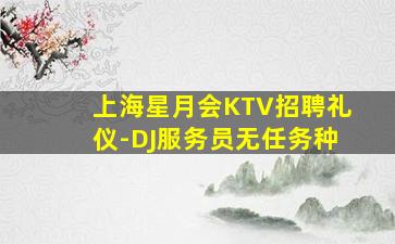上海星月会KTV招聘礼仪-DJ服务员无任务种